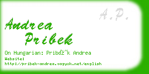 andrea pribek business card